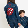 Sequin Rock'n'Roll Lips Denim Jacket