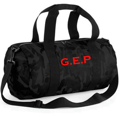 Embroidered Midnight Camo Duffle Bag