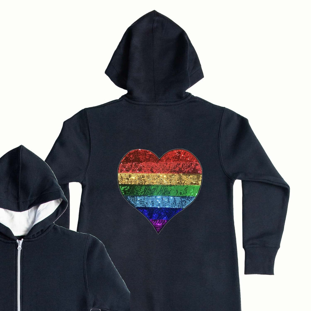 Personalised Rainbow Heart Onesie  Gifts for Kids Age – Cat in the Hood