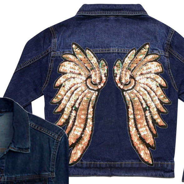 Pearl Gold Wings Denim Jacket