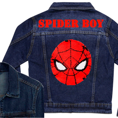 Reversible Spiderman Denim Jacket