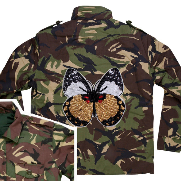 Sequin Butterfly Camo Jacket