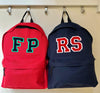 Junior Backpack with Velvet Initials