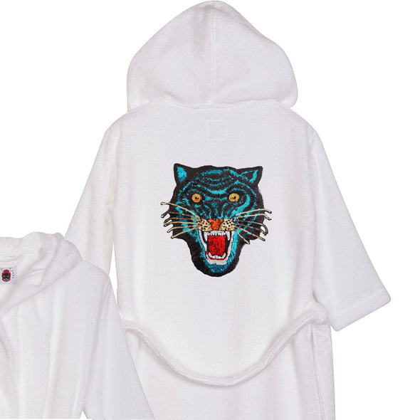 Blue Sequin Tiger Bathrobe