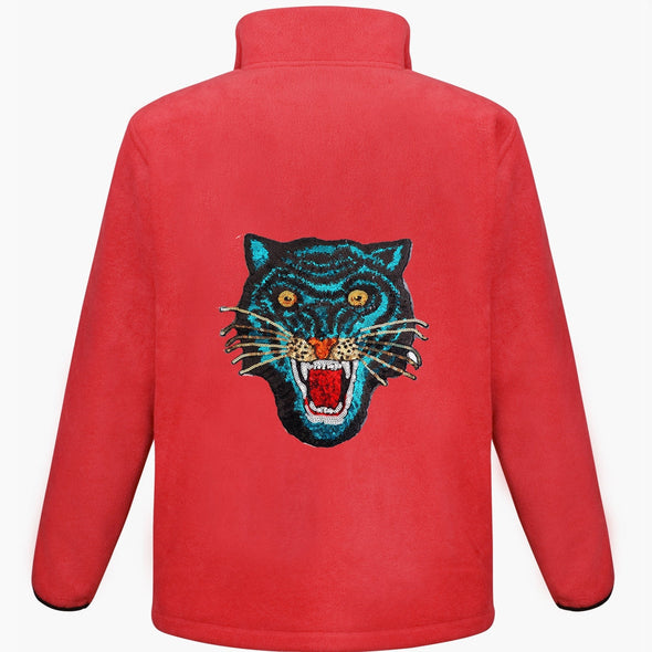 Blue Sequin Tiger Fleece