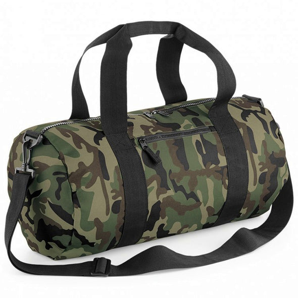 Camo Duffle Bag with Velvet Initials