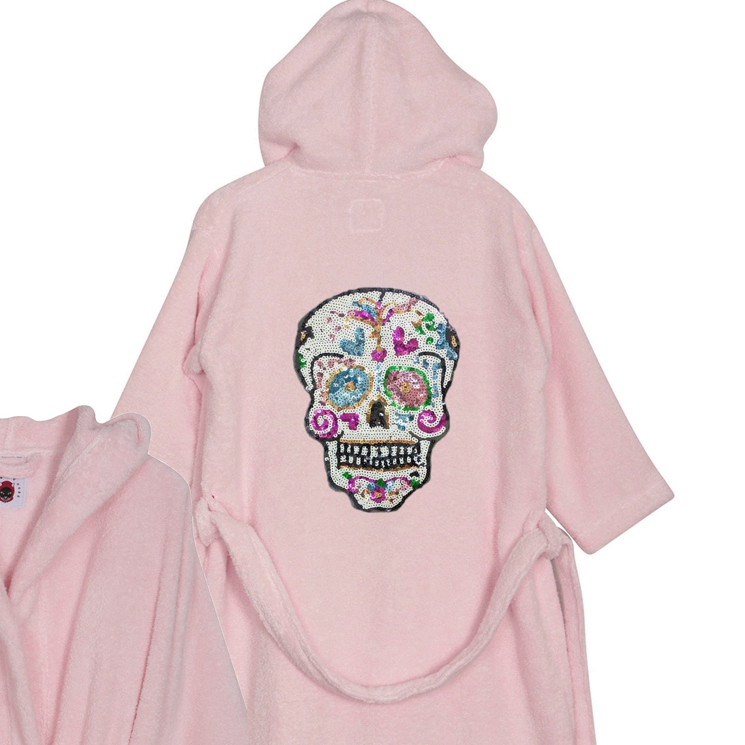 Skull Robe Personalised Sequin Candy Skull Bathrobe | Gifts for Kids Aged – Cat in ...