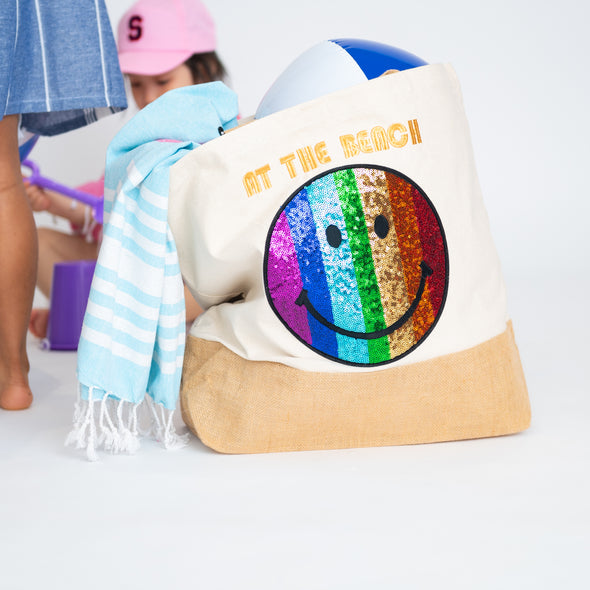 Rainbow Smile XL Tote Bag