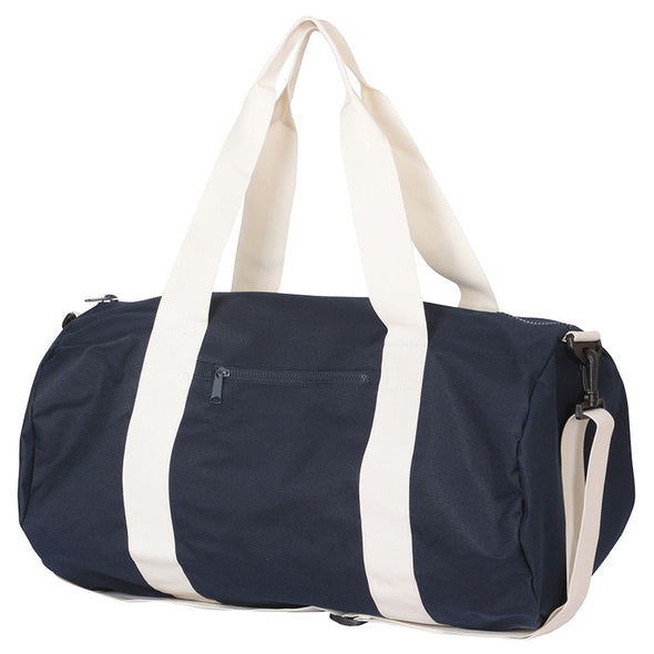 Navy Duffle Bag with Velvet Initials