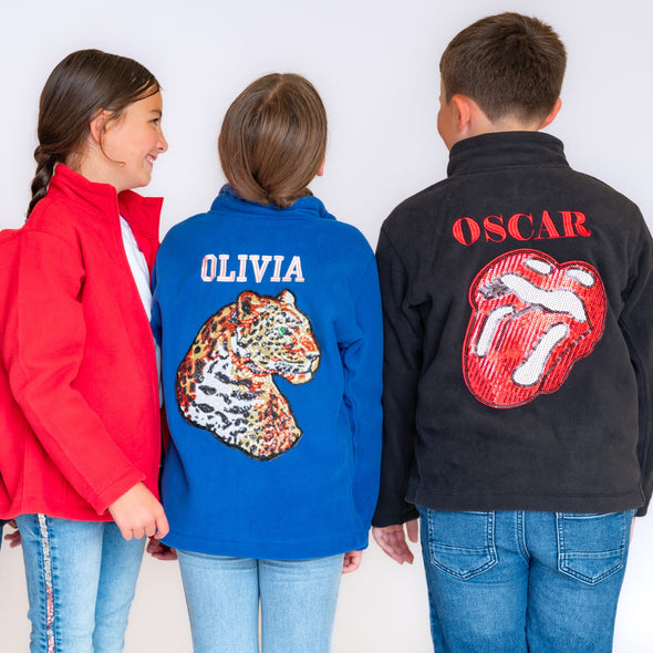 Sequin Rock'n'Roll Lips Fleece