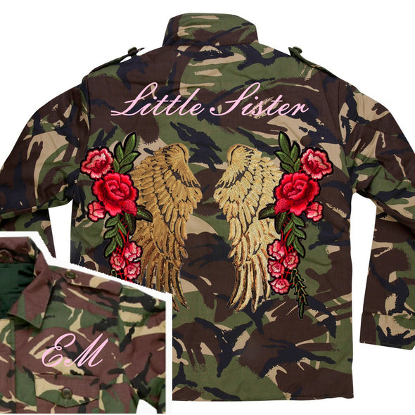 Gold Wings and Roses Camo Jacket