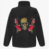 Gold Sequin Skull and Roses Fleece