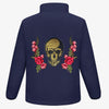 Gold Sequin Skull and Roses Fleece