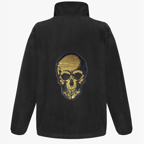 Gold Sequin Skull Fleece