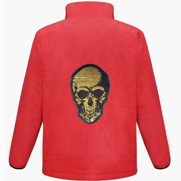 Gold Sequin Skull Fleece