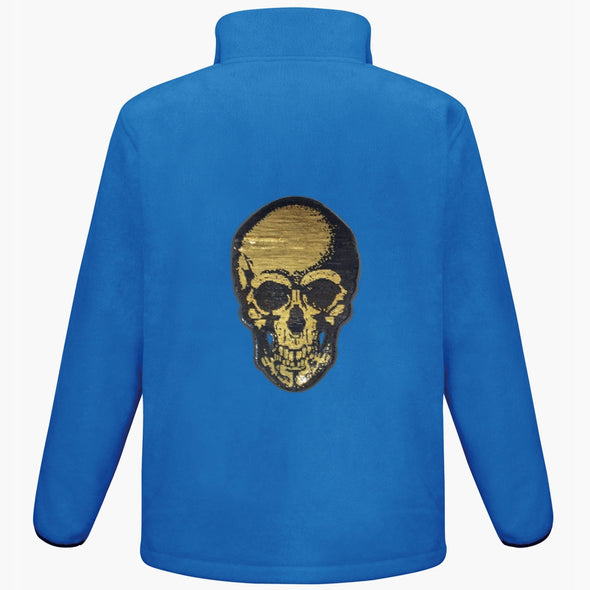 Gold Sequin Skull Fleece