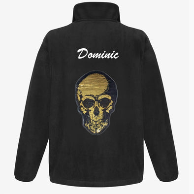 Gold Sequin Skull Fleece