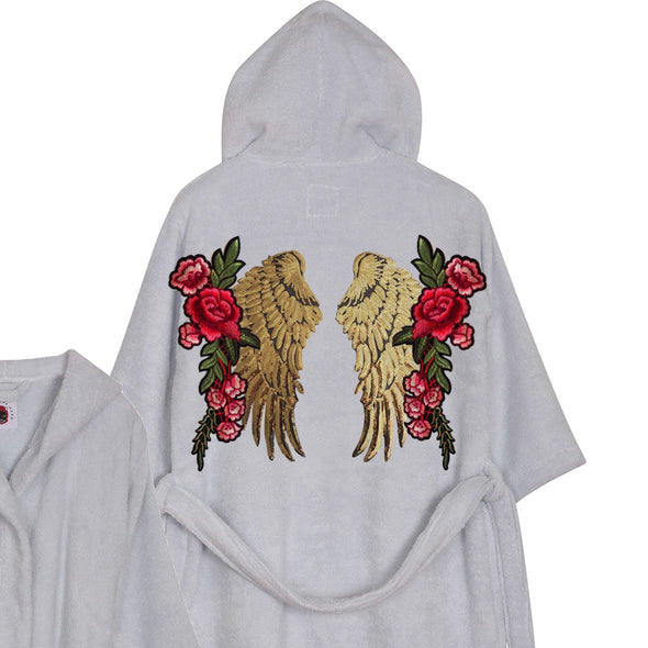 Gold Wings and Roses Bathrobe