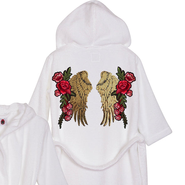 Gold Wings and Roses Bathrobe