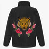Green Eyed Tiger and Roses Fleece