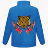 Green Eyed Tiger and Roses Fleece