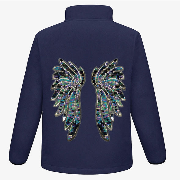 Indigo and Aqua Wings Fleece