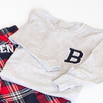 Big Initials PJ Tops (Teens and Adults)