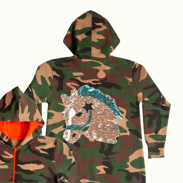 Reversible Sequin Horse Head Onesie (Jnr)