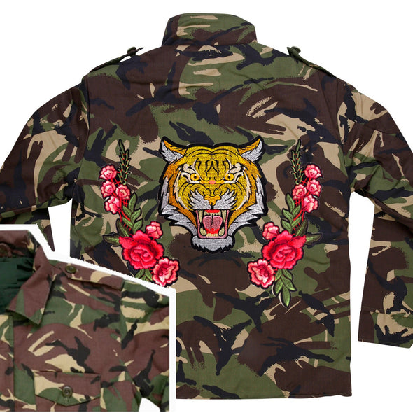 Roaring Tiger and Roses Camo Jacket