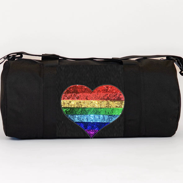 Rainbow Heart Duffle Bag