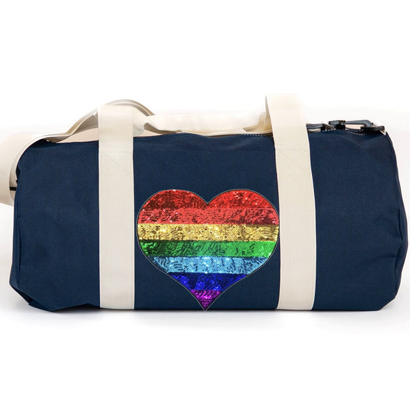 Rainbow Heart Duffle Bag