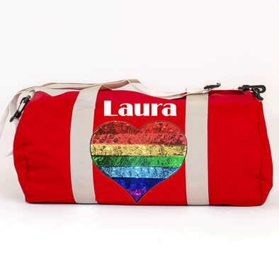 Rainbow Heart Duffle Bag