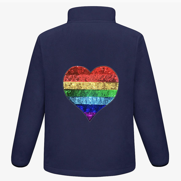 Rainbow Heart Fleece