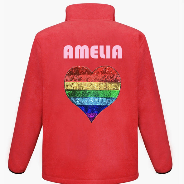 Rainbow Heart Fleece