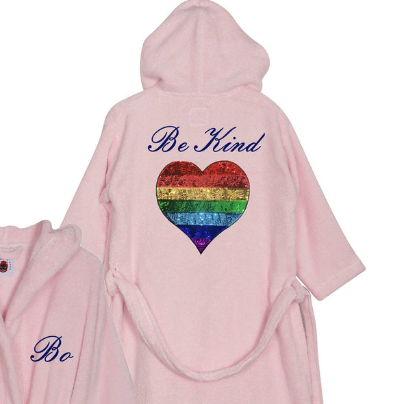 Rainbow Heart Bathrobe