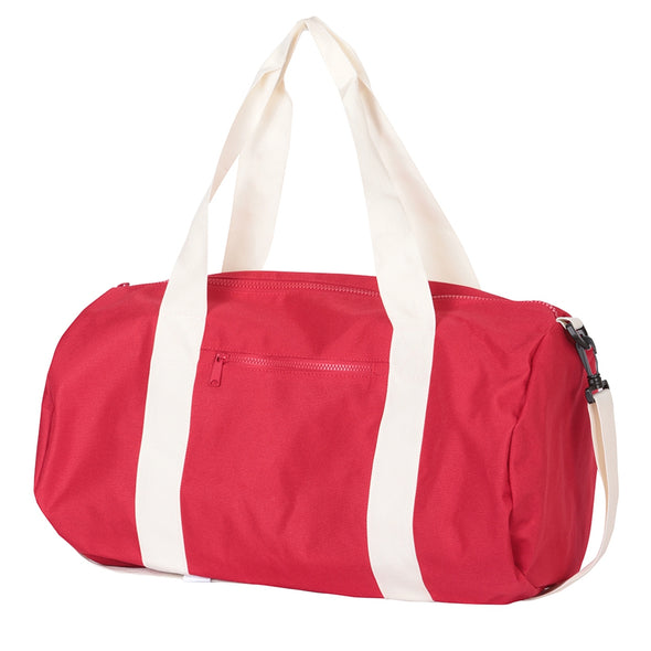 Velvet Initialled Red Duffle Bag