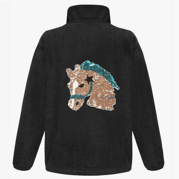 Reversible Sequin Horse Head Fleece