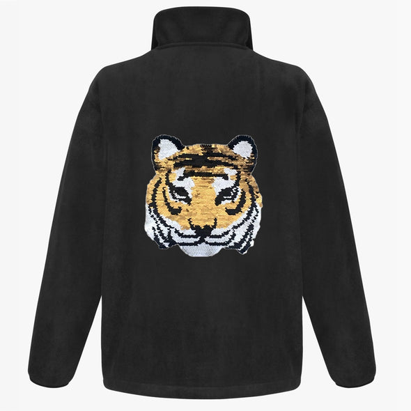 Reversible Sequin Tiger Fleece