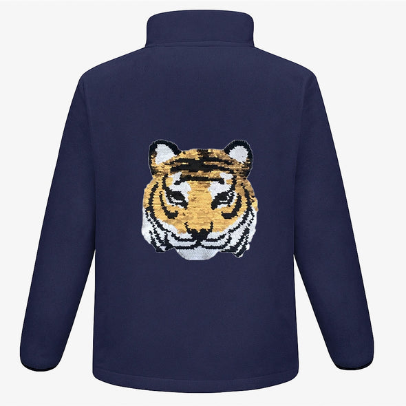 Reversible Sequin Tiger Fleece