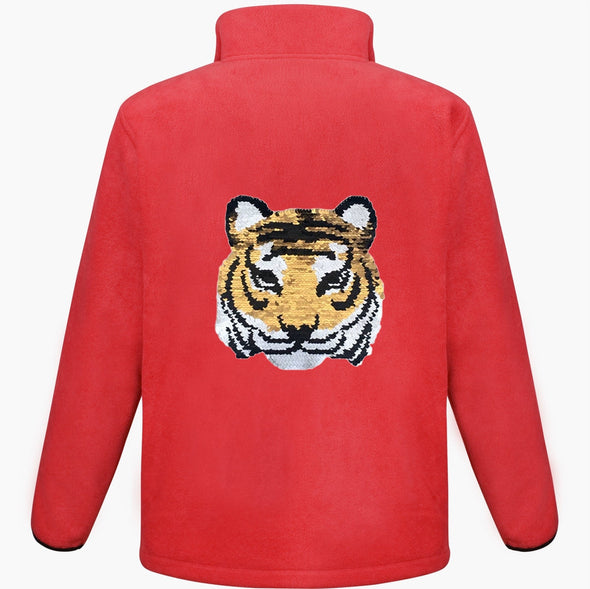 Reversible Sequin Tiger Fleece