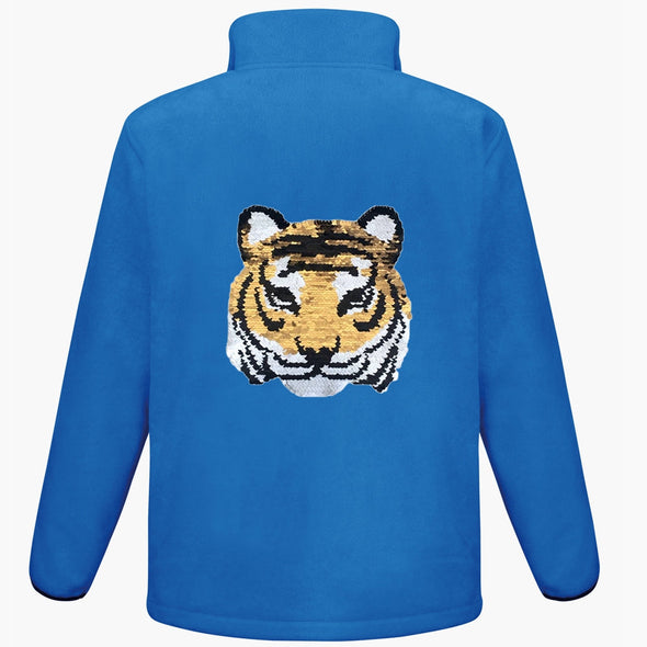 Reversible Sequin Tiger Fleece