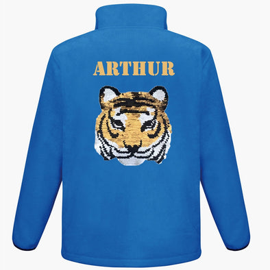 Reversible Sequin Tiger Fleece