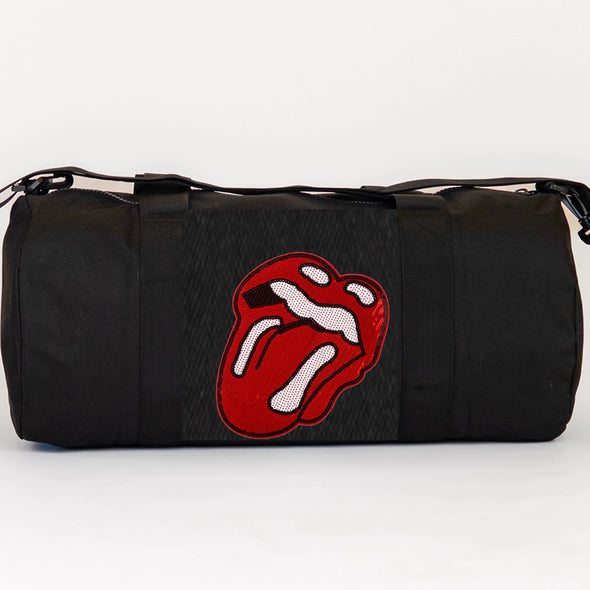 Sequin Rock'n'Roll Lips Duffle Bag