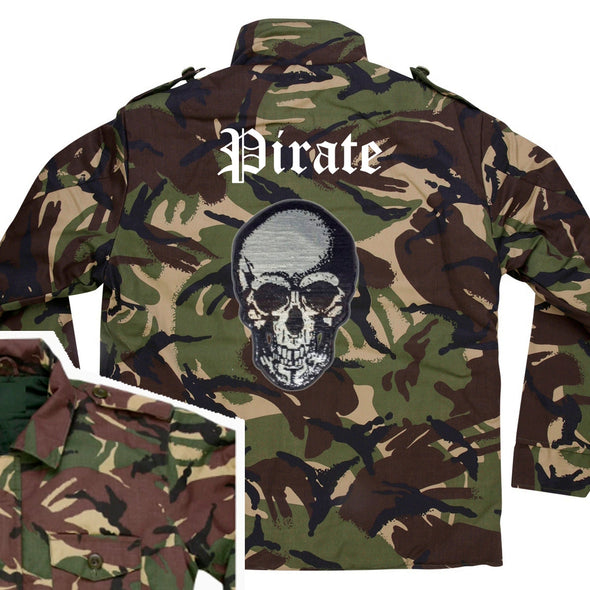 Silver Sequin Skull Camo Jacket