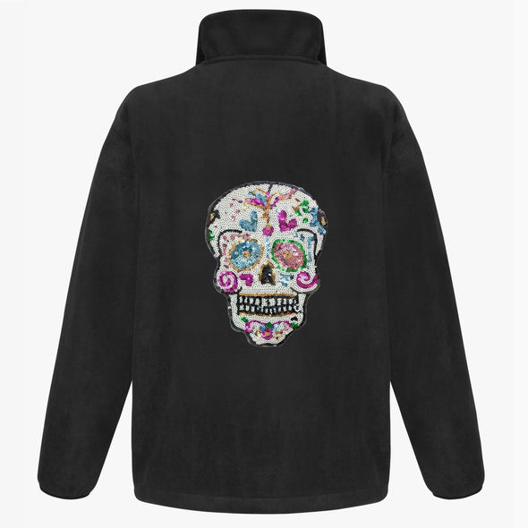 Sequin Candy Skull Fleece