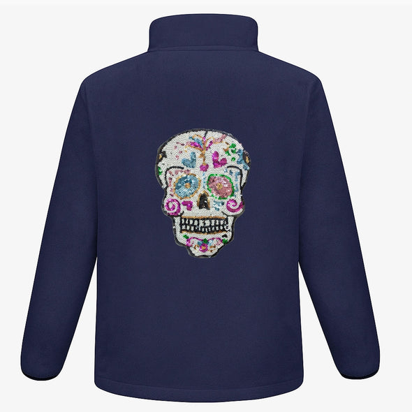 Sequin Candy Skull Fleece