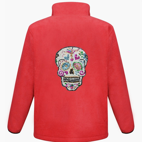 Sequin Candy Skull Fleece