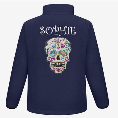 Sequin Candy Skull Fleece