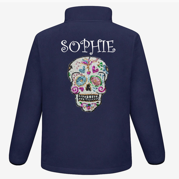 Sequin Candy Skull Fleece