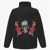 Silver Skull and Roses Fleece